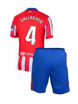 Atletico Madrid Conor Gallagher #4 Heimtrikotsatz für Kinder 2024-25 Kurzarm (+ Kurze Hosen)